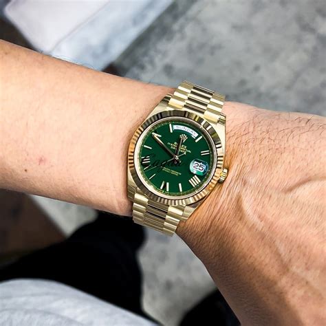 rolex day-date 4833 green watche|Rolex Day-Date 40.